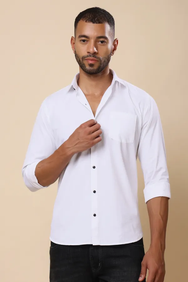 White_Slim_Fit_Shirts_For_Men