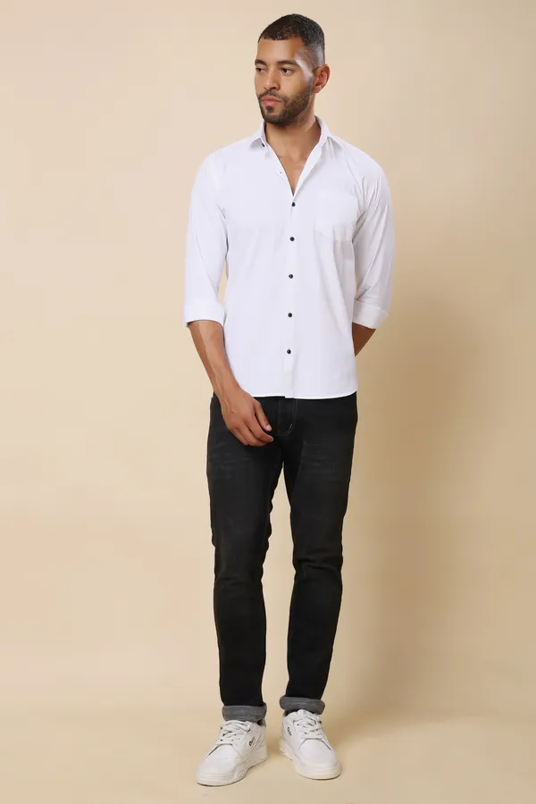 White_Slim_Fit_Shirts_For_Men