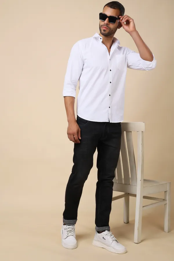 White_Slim_Fit_Shirts_For_Men