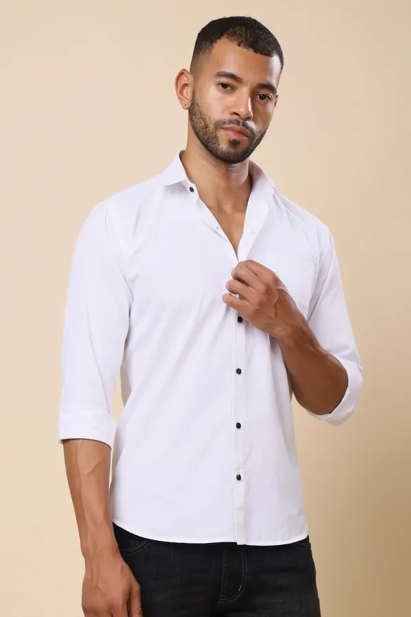 White_Slim_Fit_Shirts_For_Men