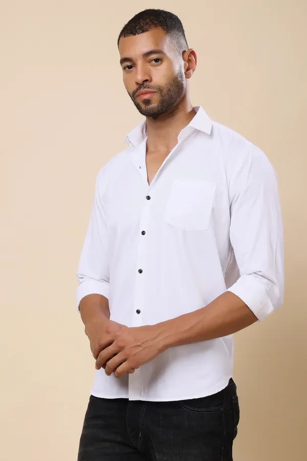White_Slim_Fit_Shirts_For_Men