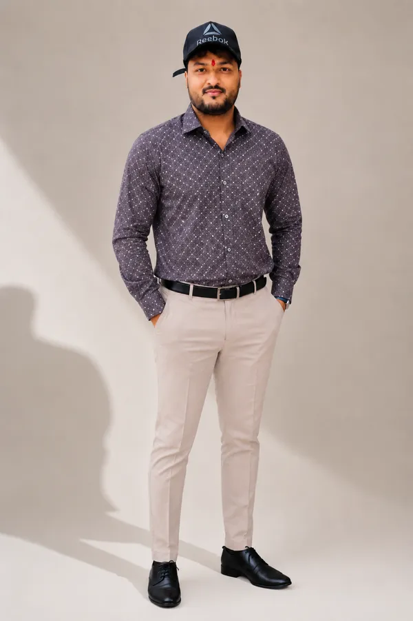 Brown_Printed_Slim_Fit_Shirts_For_Men