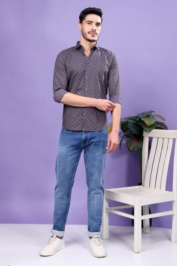 Brown_Printed_Slim_Fit_Shirts_For_Men