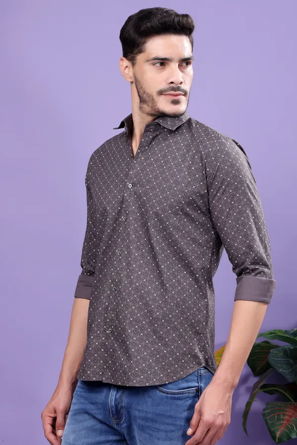 Brown_Printed_Slim_Fit_Shirts_For_Men
