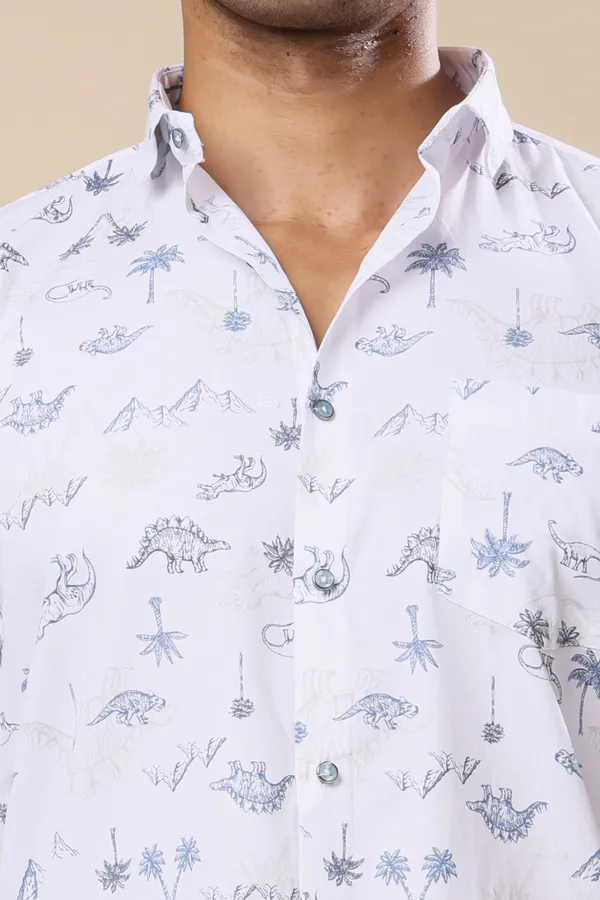 White_Printed_Slim_Fit_Shirts_For_Men