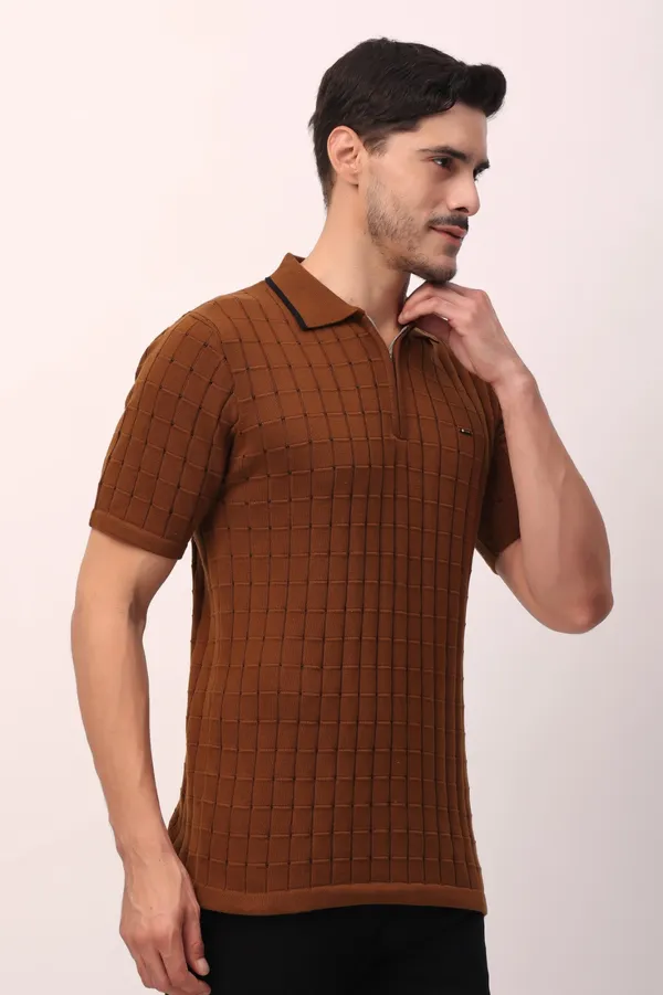 Brown_Comfort_Zone_T-shirt_For_Men