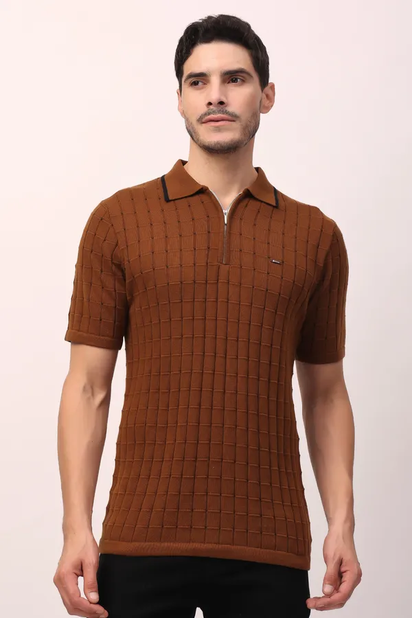 Brown_Comfort_Zone_T-shirt_For_Men