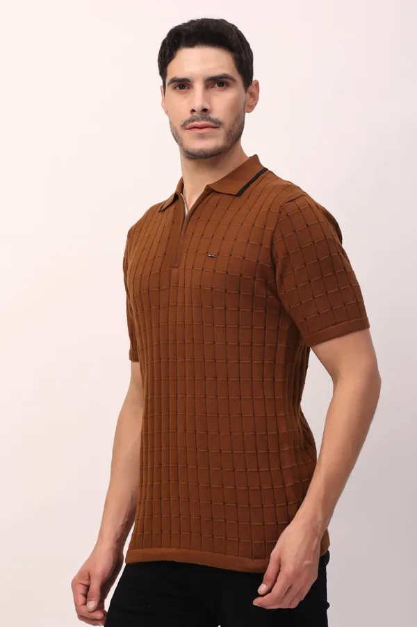 Brown_Comfort_Zone_T-shirt_For_Men