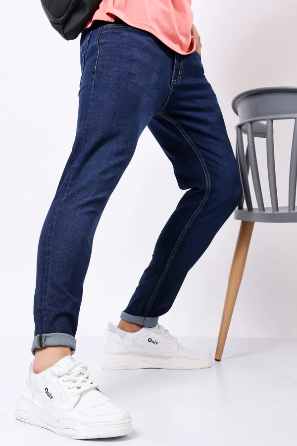 Dark_Blue_Ankle_Fit_Jeans_For_Men