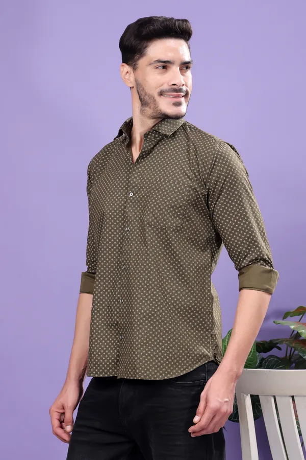 Green_Slim_Fit_Shirts_For_Men