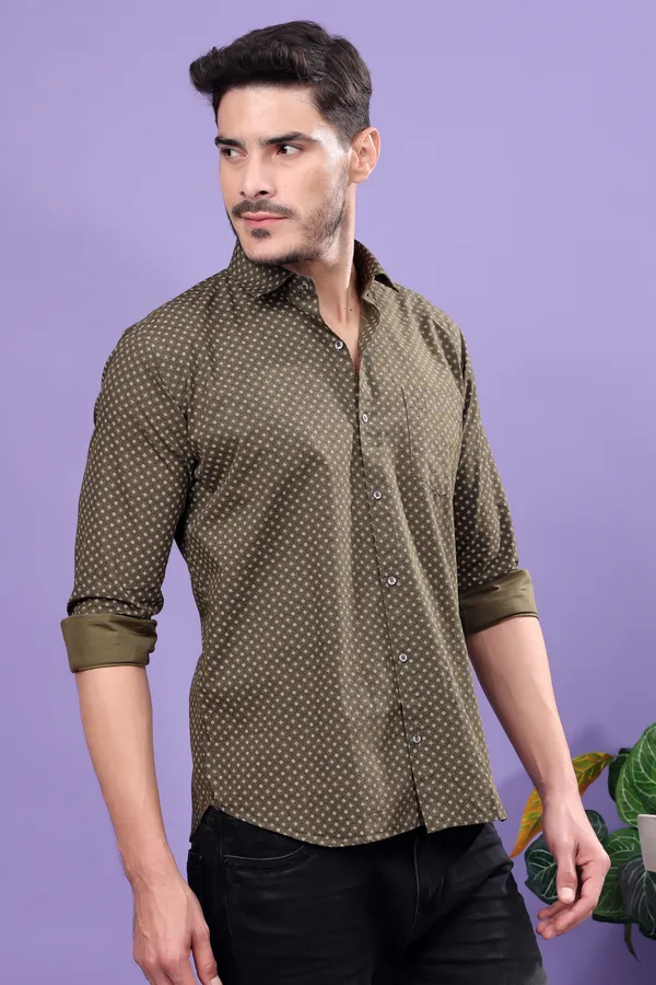 Green_Slim_Fit_Shirts_For_Men