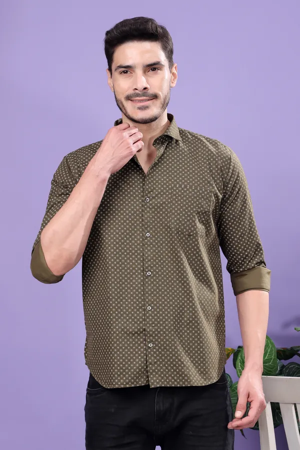Green_Slim_Fit_Shirts_For_Men