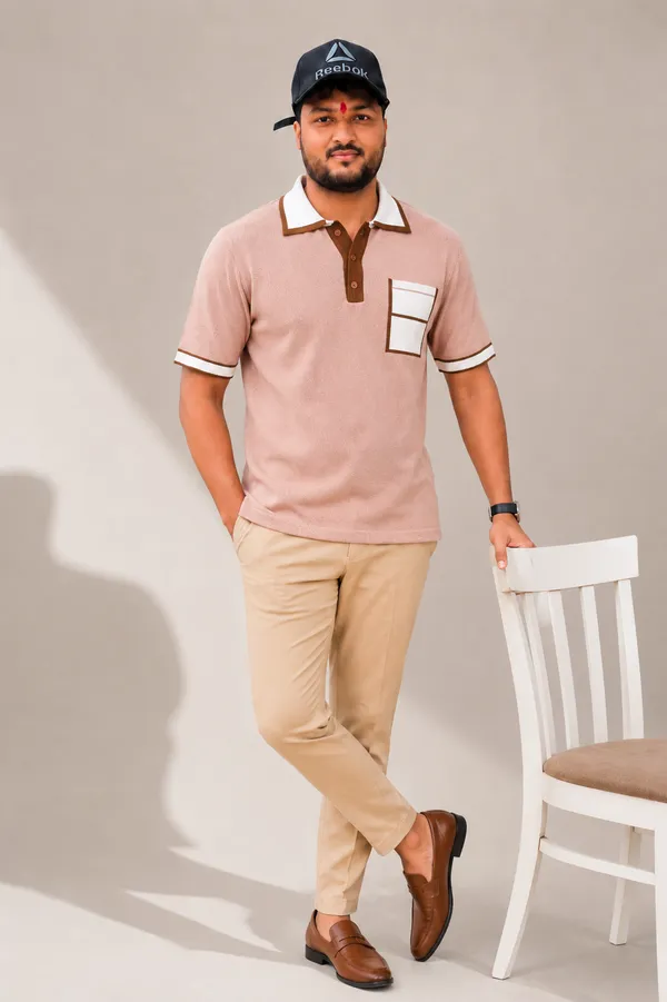 Peach_Comfort_Zone_T-shirt_For_Men