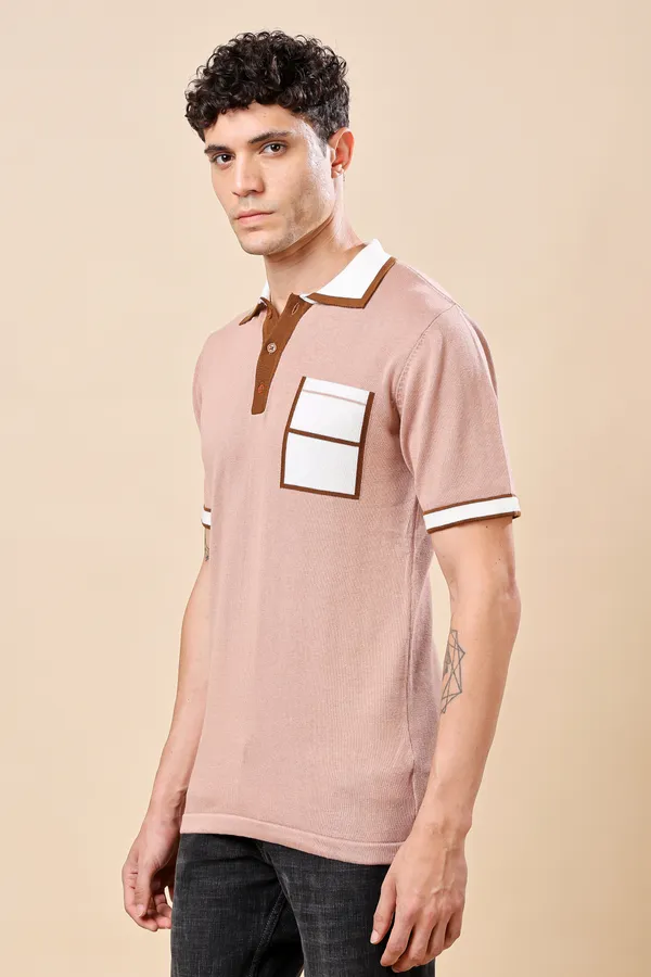 Peach_Comfort_Zone_T-shirt_For_Men