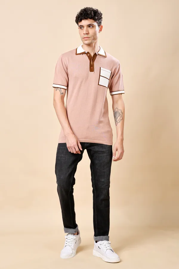 Peach_Comfort_Zone_T-shirt_For_Men
