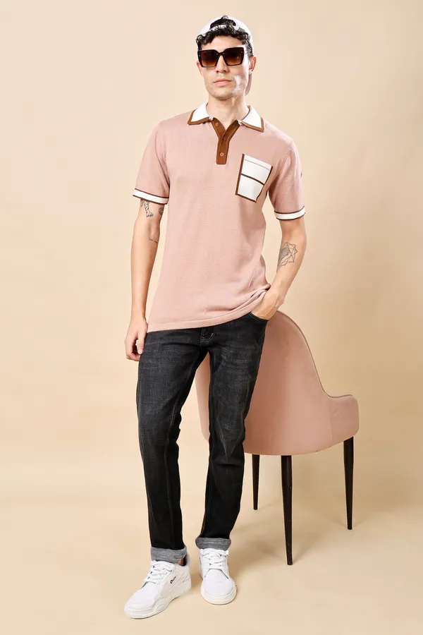 Peach_Comfort_Zone_T-shirt_For_Men