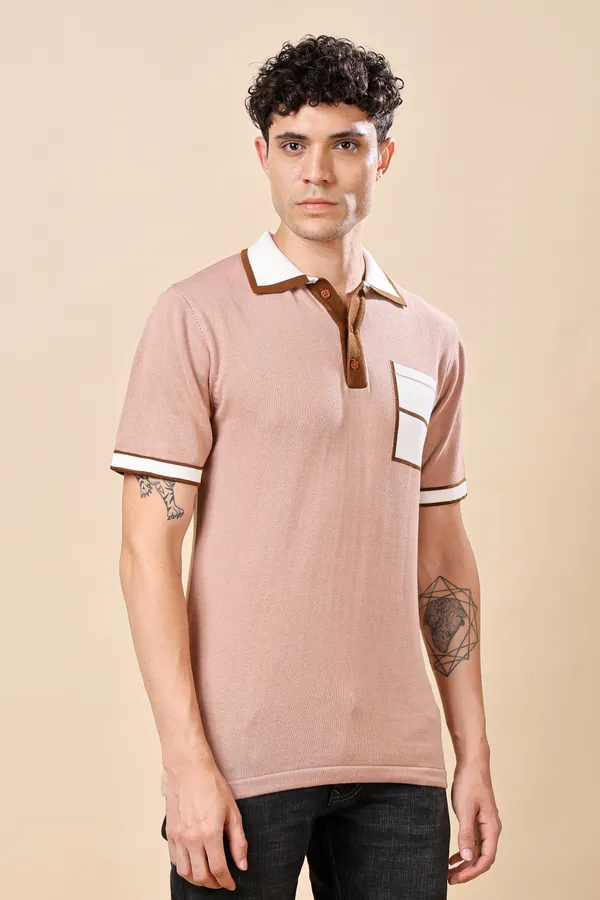 Peach_Comfort_Zone_T-shirt_For_Men