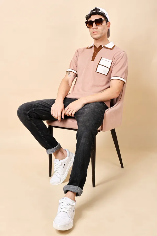 Peach_Comfort_Zone_T-shirt_For_Men