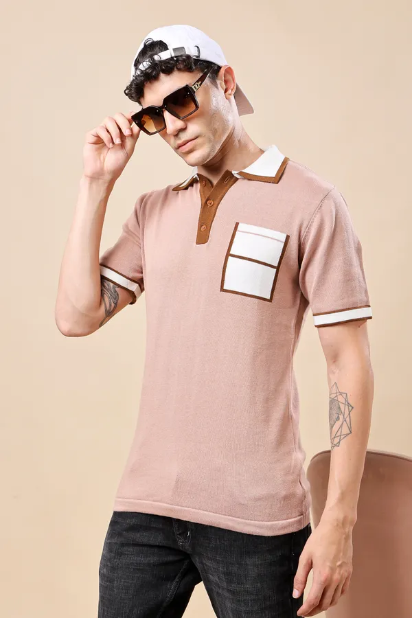 Peach_Comfort_Zone_T-shirt_For_Men