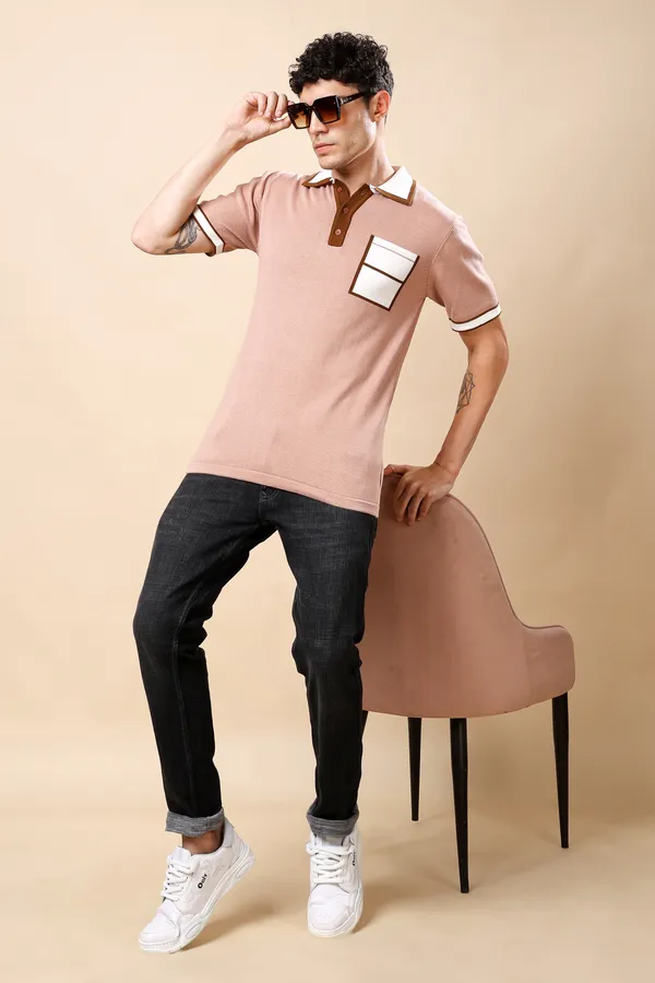 Peach_Comfort_Zone_T-shirt_For_Men