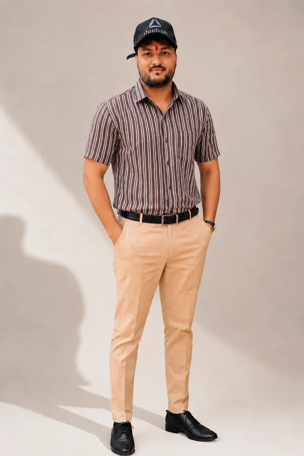 White_Green_Slim_Fit_Shirts_For_Men