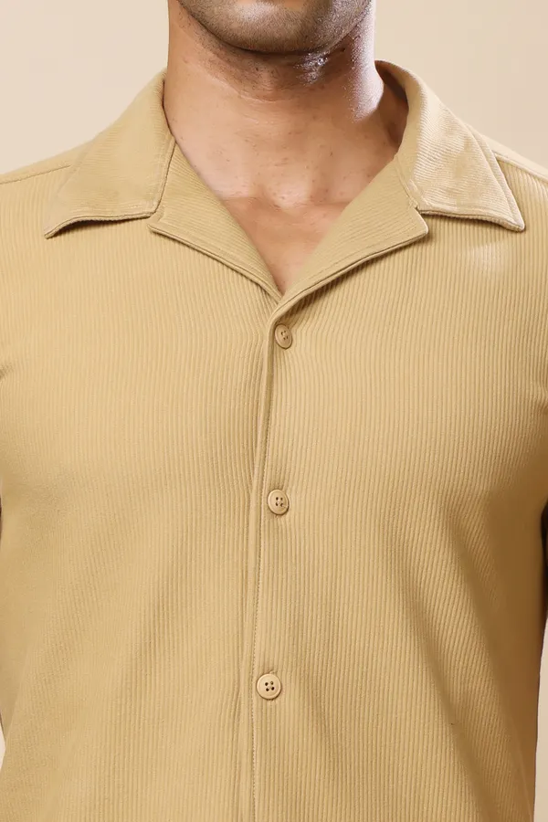 Beige_Comfort_Fit_Shirts_For_Men