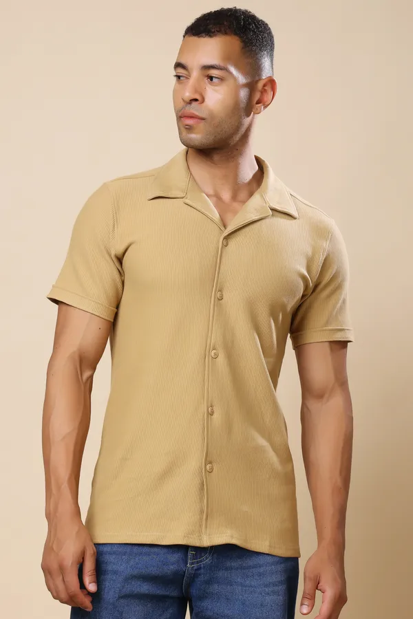 Beige_Comfort_Fit_Shirts_For_Men