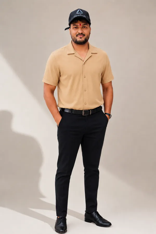Beige_Comfort_Fit_Shirts_For_Men