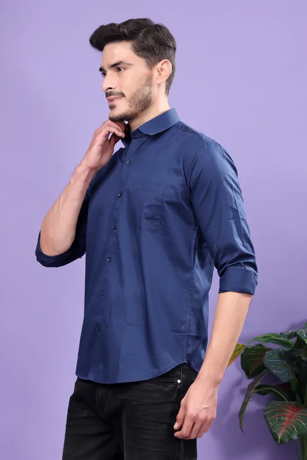 Dark_Blue_Slim_Fit_Shirts_For_Men