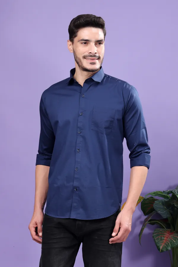Dark_Blue_Slim_Fit_Shirts_For_Men