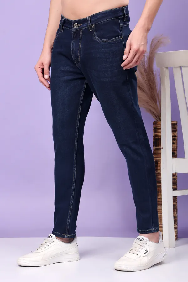 Denim_Blue_Ankle_Fit_Jeans_For_Men