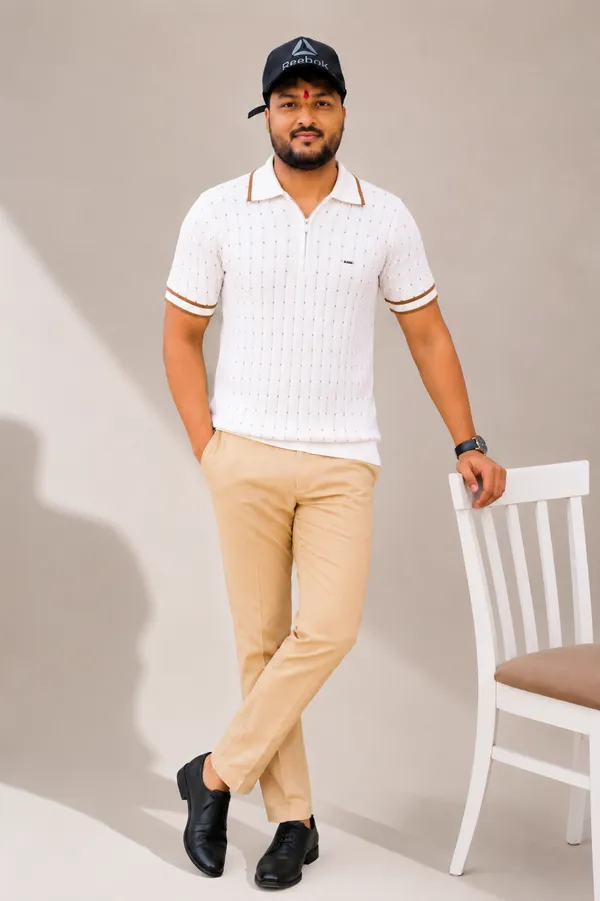 Cream_Comfort_Zone_T-shirt_For_Men