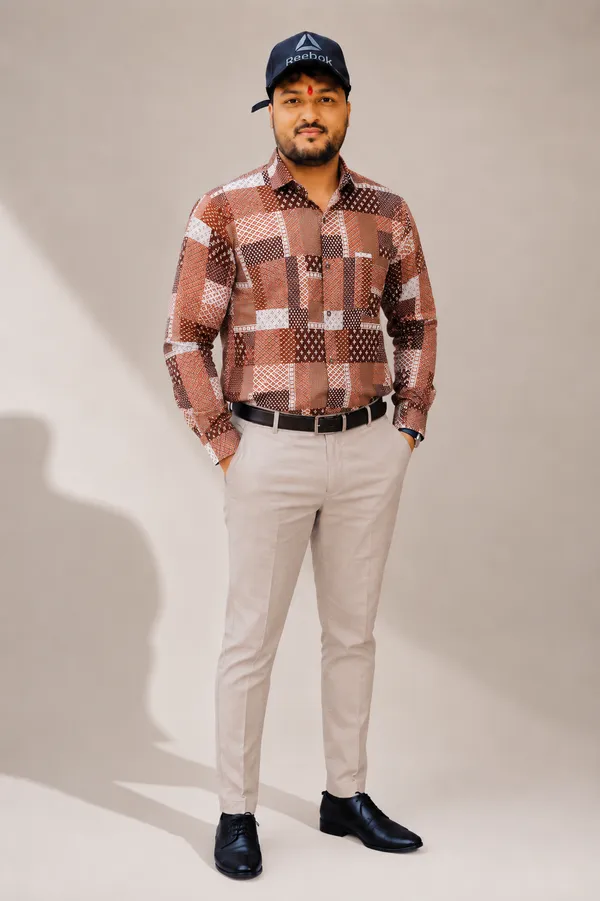 Beige_Slim_Fit_Shirts_For_Men