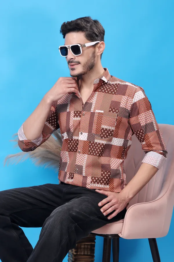 Beige_Slim_Fit_Shirts_For_Men