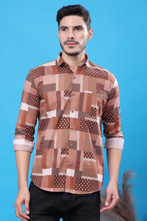 Beige_Slim_Fit_Shirts_For_Men