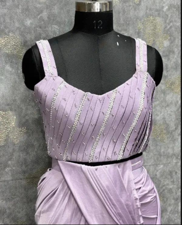 Violet_Trendy_Unstitched_Blouse_With_Drape_Saree_For_Women