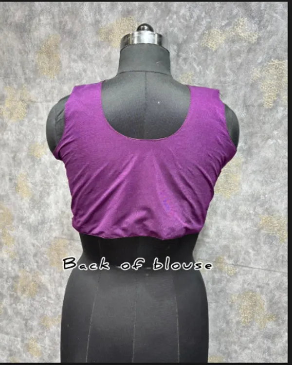Purple_Trendy_Unstitched_Blouse_With_Drape_Saree_For_Women