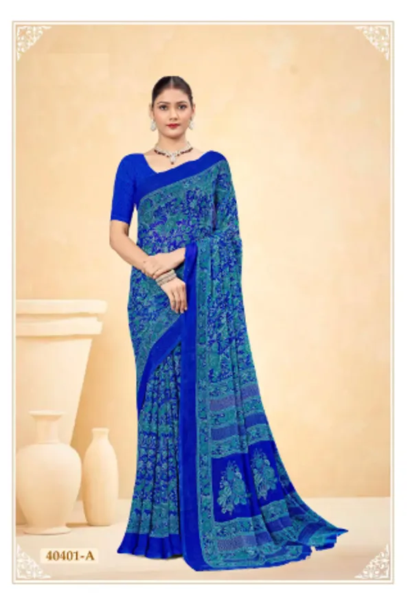 Blue_Trendy_Unstitched_Blouse_With_Printed_Saree_For_Women