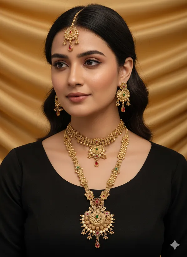 Gold_Plated_Combo_Necklace_Set_For_Women