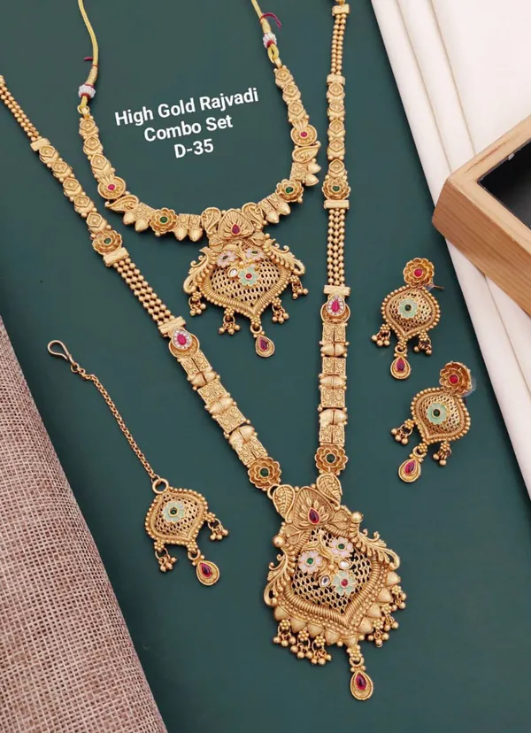 Gold_Plated_Brass_Necklace_Set_Women_|_Premium_Designer_High_Gold_Combo_Set