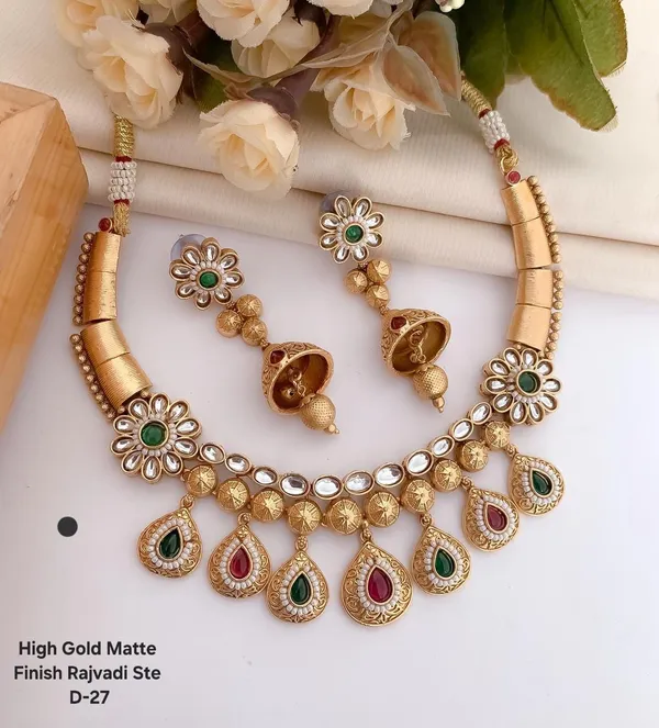 Gold_Plated_Brass_Necklace__Women_|_Premium_Designer_High_Gold_Necklace