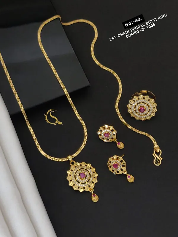 Gold_Plated_Pendal_Set_+_Ring_|_Premium_Designer_Forming_Pendal_Set
