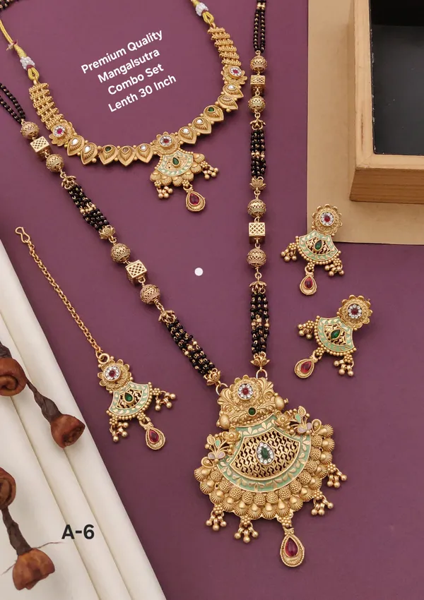 Gold_Plated__Mangalsutar_Combo_Set_|_Premium_Designer__Mangalsutar_Set