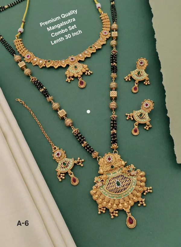 Gold_Plated__Mangalsutar_Combo_Set_|_Premium_Designer__Mangalsutar_Set