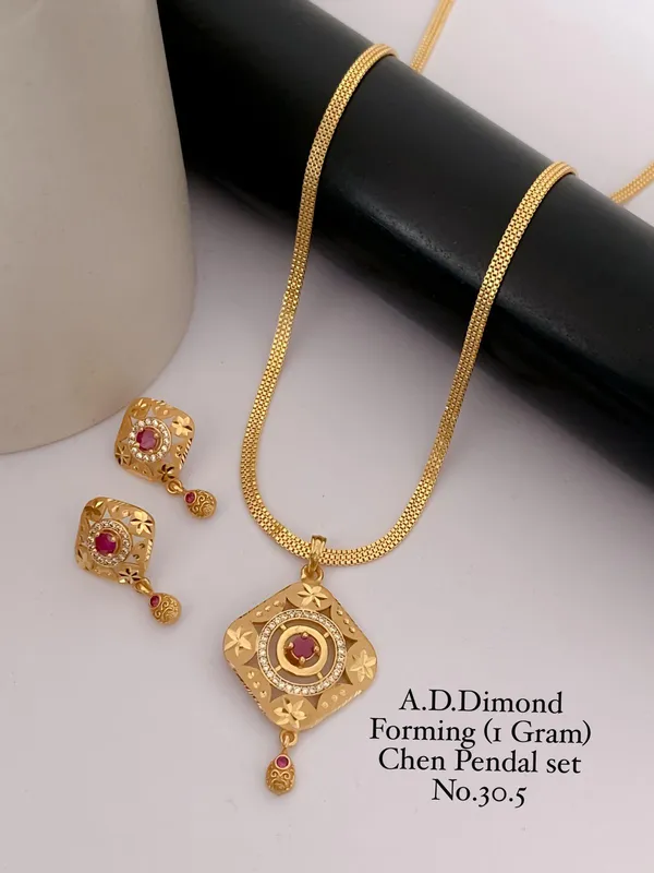Gold_Plated_Forming_Daily_Wear_Pendant_Set