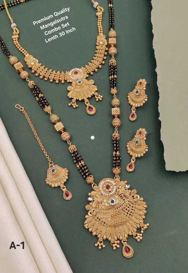 High_Gold_Mangalsutra_Combo_Set_|_Premium_Quality_Necklace_Combo_Set