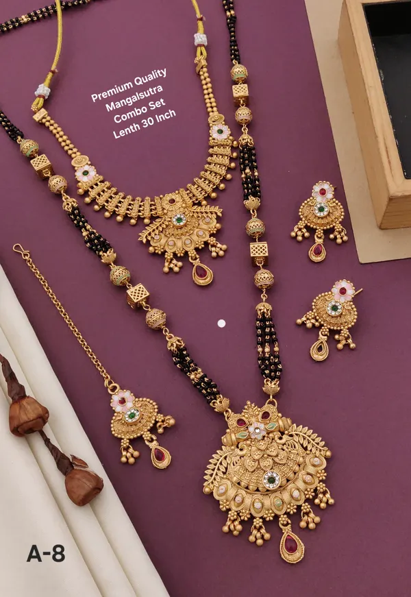High_Gold_Mangalsutra_Combo_Set_|_Premium_Quality_Necklace_Combo_Set
