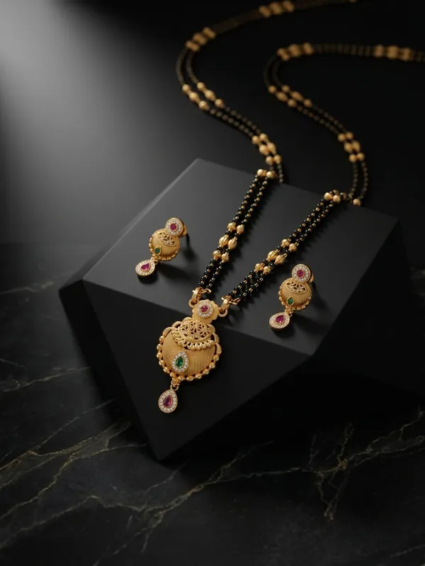 High_gold_Pleated_Mangalsutra__|_Women_