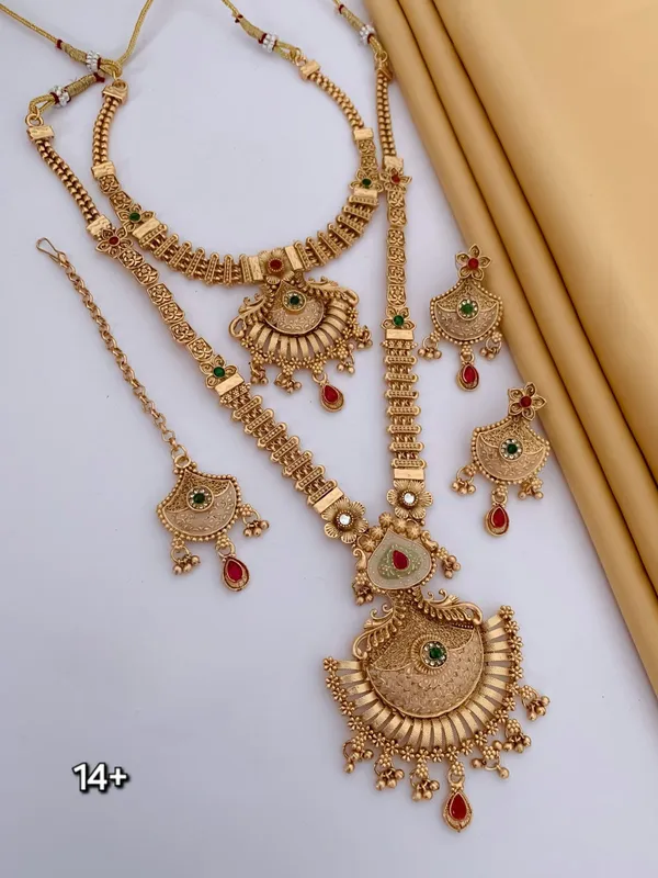 High_Gold_Plated_Necklace_Combo_Set|_Premium_Designer