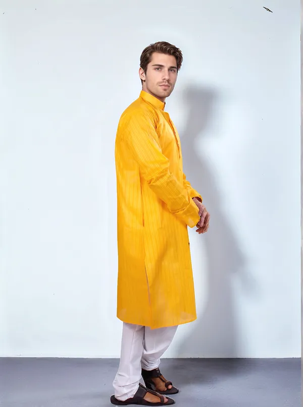 Yellow_Cotton_Kurta_and_pajama_For_Men